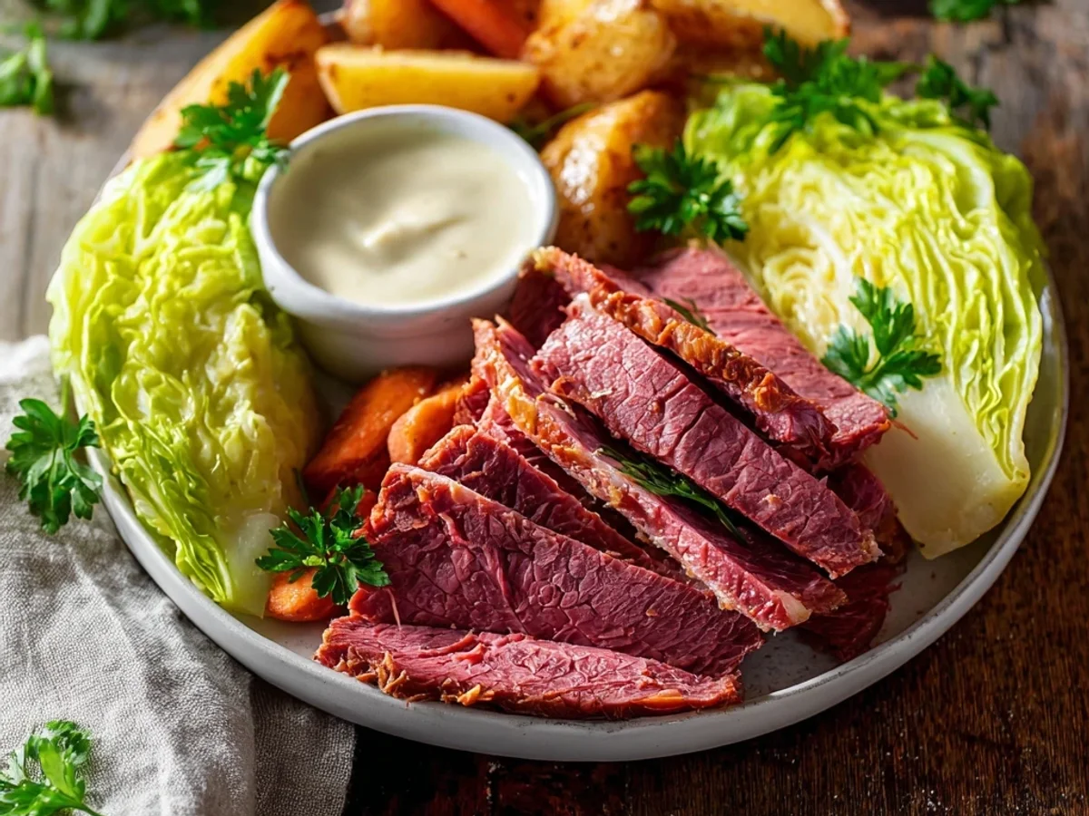 Homestyle Corned Beef & Cabbage with Creamy Horseradish - Image 2
