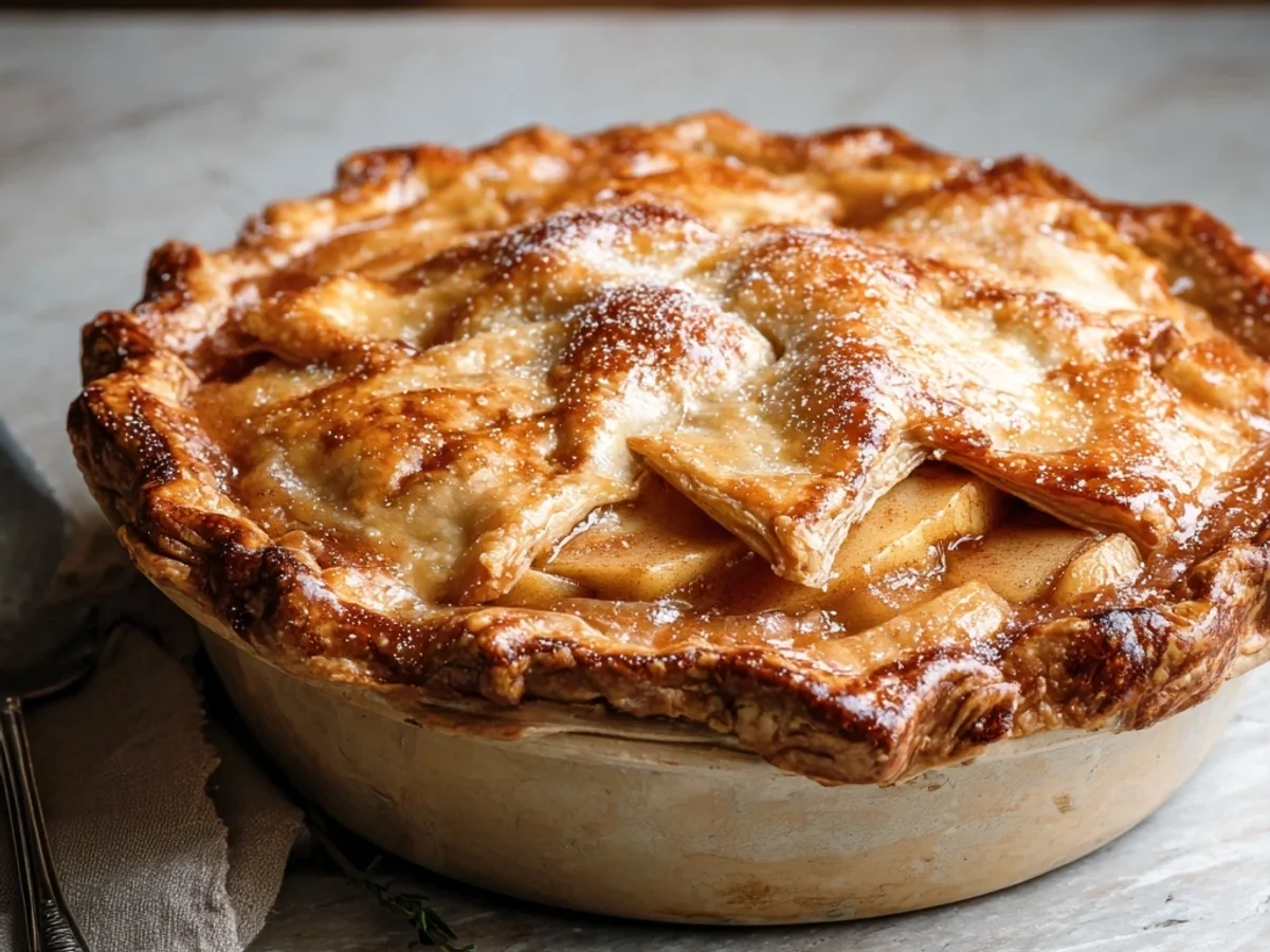 Homestyle Grandma's Old Fashioned Apple Pie with Spices - Image 1