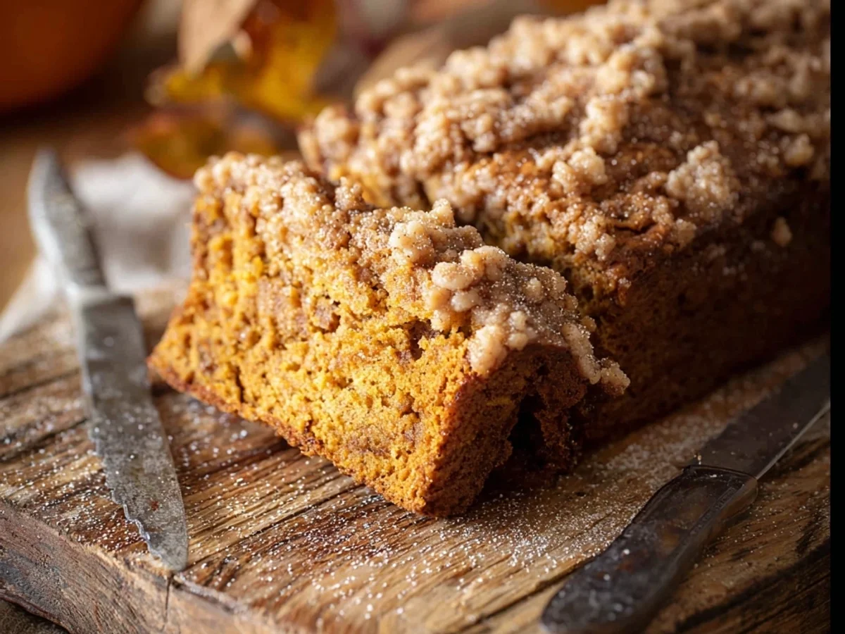 Homestyle Pumpkin Bread with Streusel Topping - Image 2