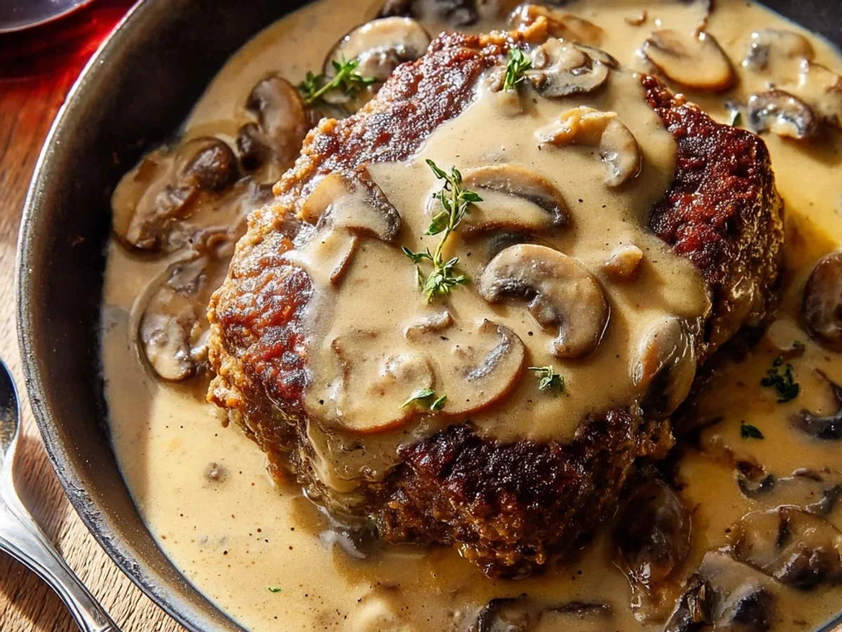 Homestyle Savory Meatloaf with Mushroom Gravy - Image 1
