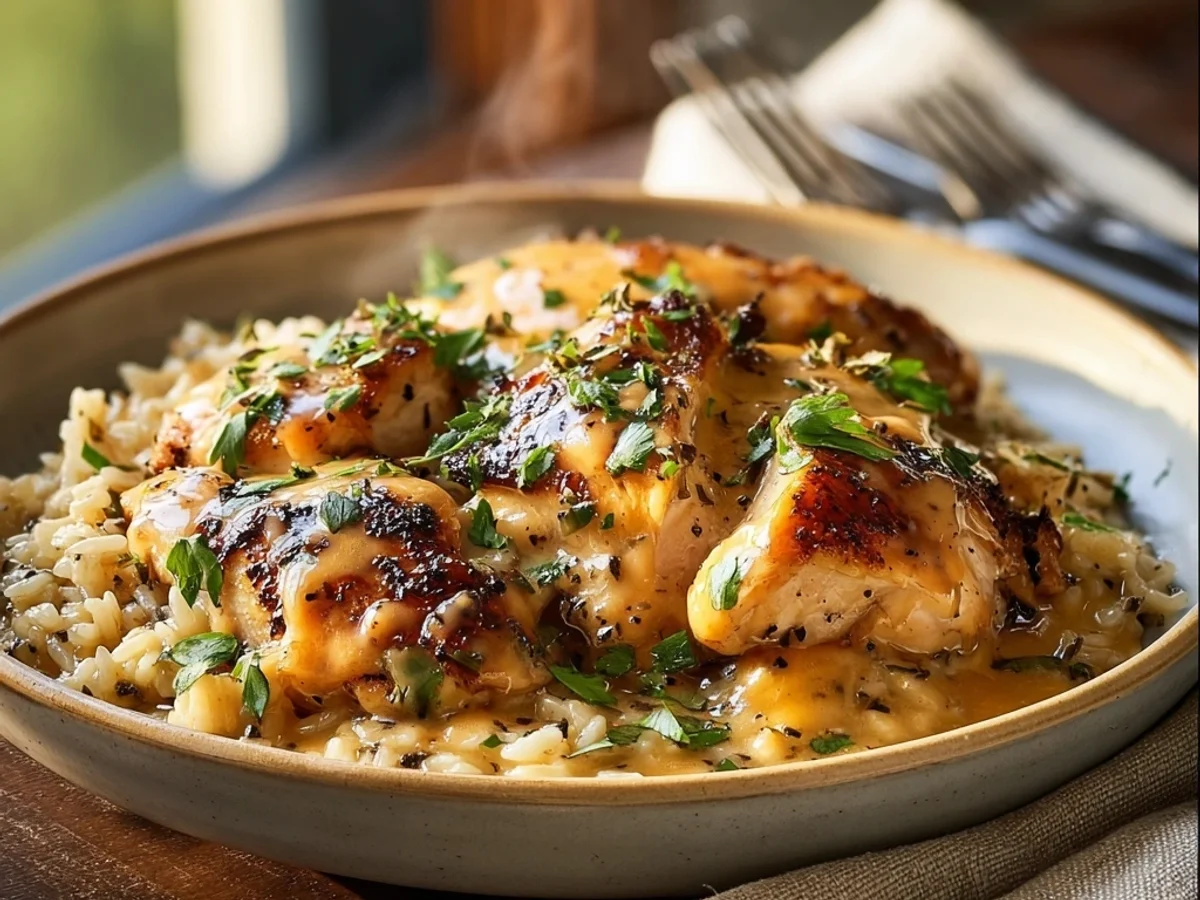 Homestyle Smothered Chicken and Rice Dinner - Image 2