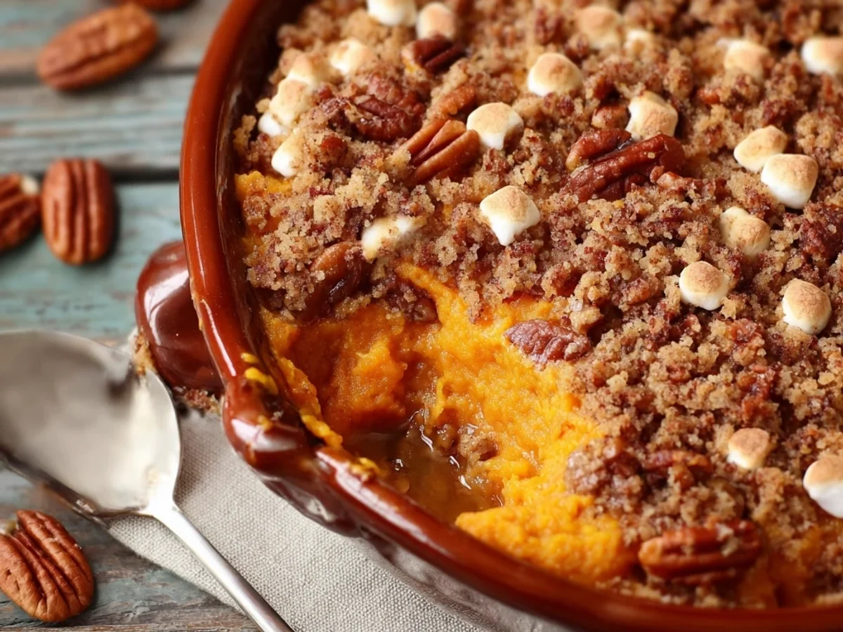 Homestyle Sweet Potato Casserole with Pecan Topping - Image 2