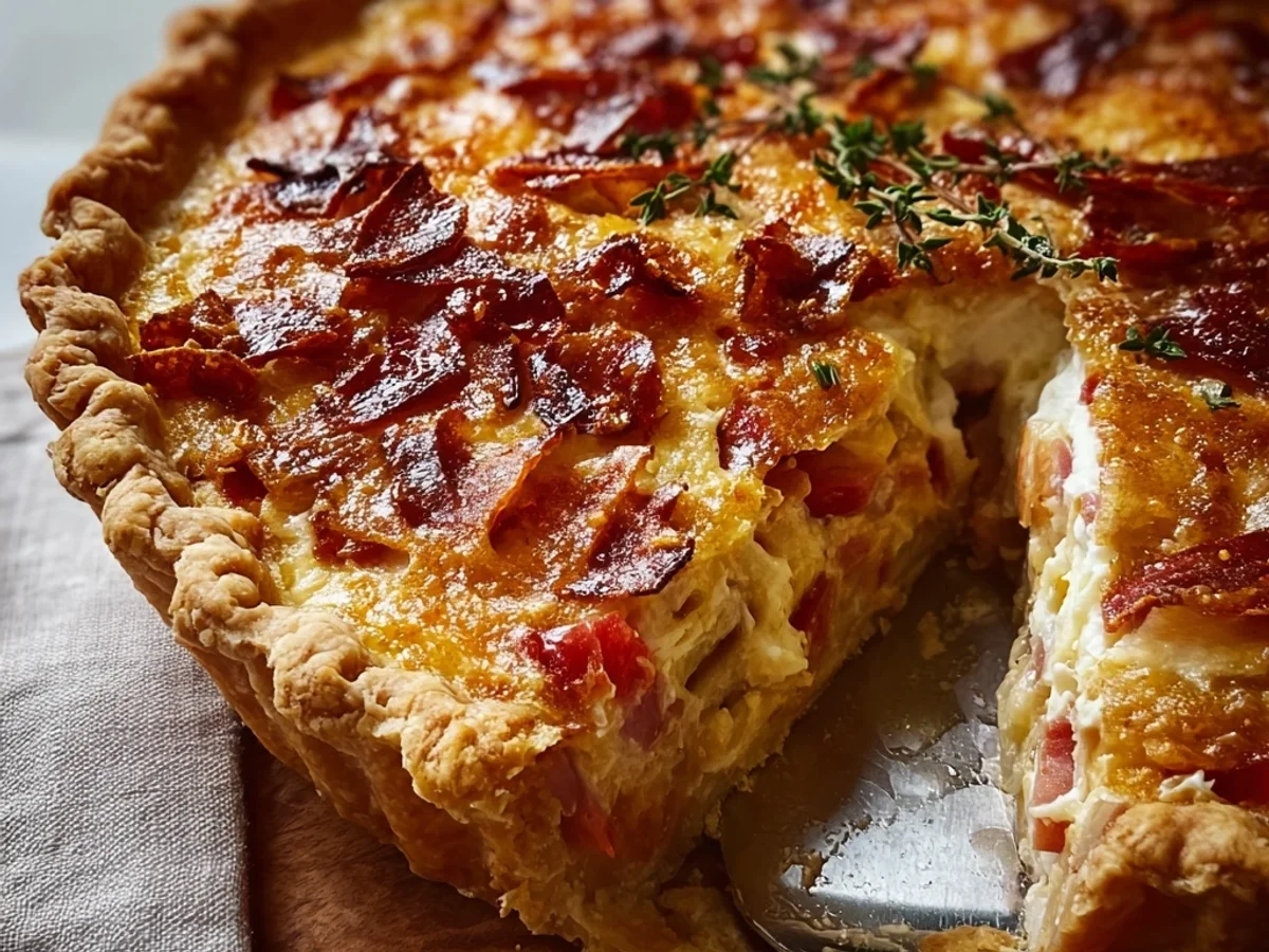 Homestyle Turkey Ham Onion Tomato Pie: Savory & Simple - Image 1
