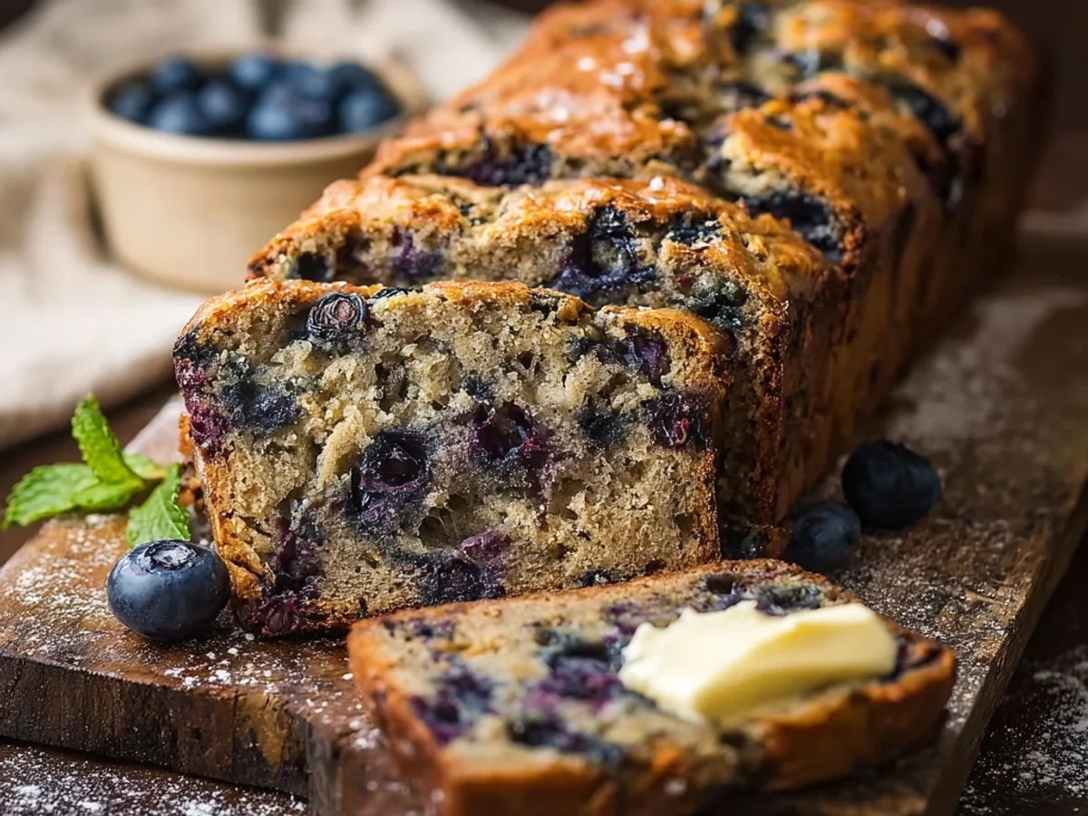 Moist Blueberry Banana Zucchini Bread Loaf, Easy Recipe - Image 2