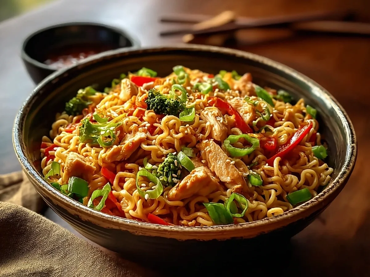 Quick Chicken Ramen Stir Fry: Savory Weeknight Noodles - Image 2