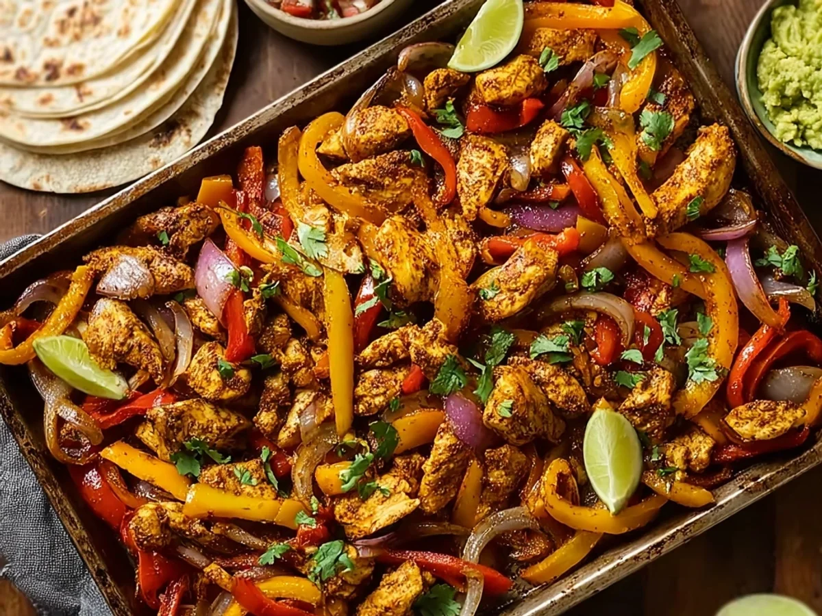 Quick Sheet Pan Chicken Fajitas: Flavorful Weeknight Meal - Image 1