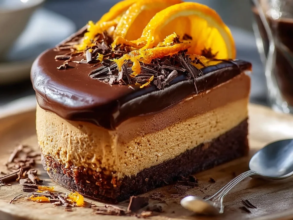 Rich Chocolate Orange Cheesecake: A Citrus Dream - Image 1