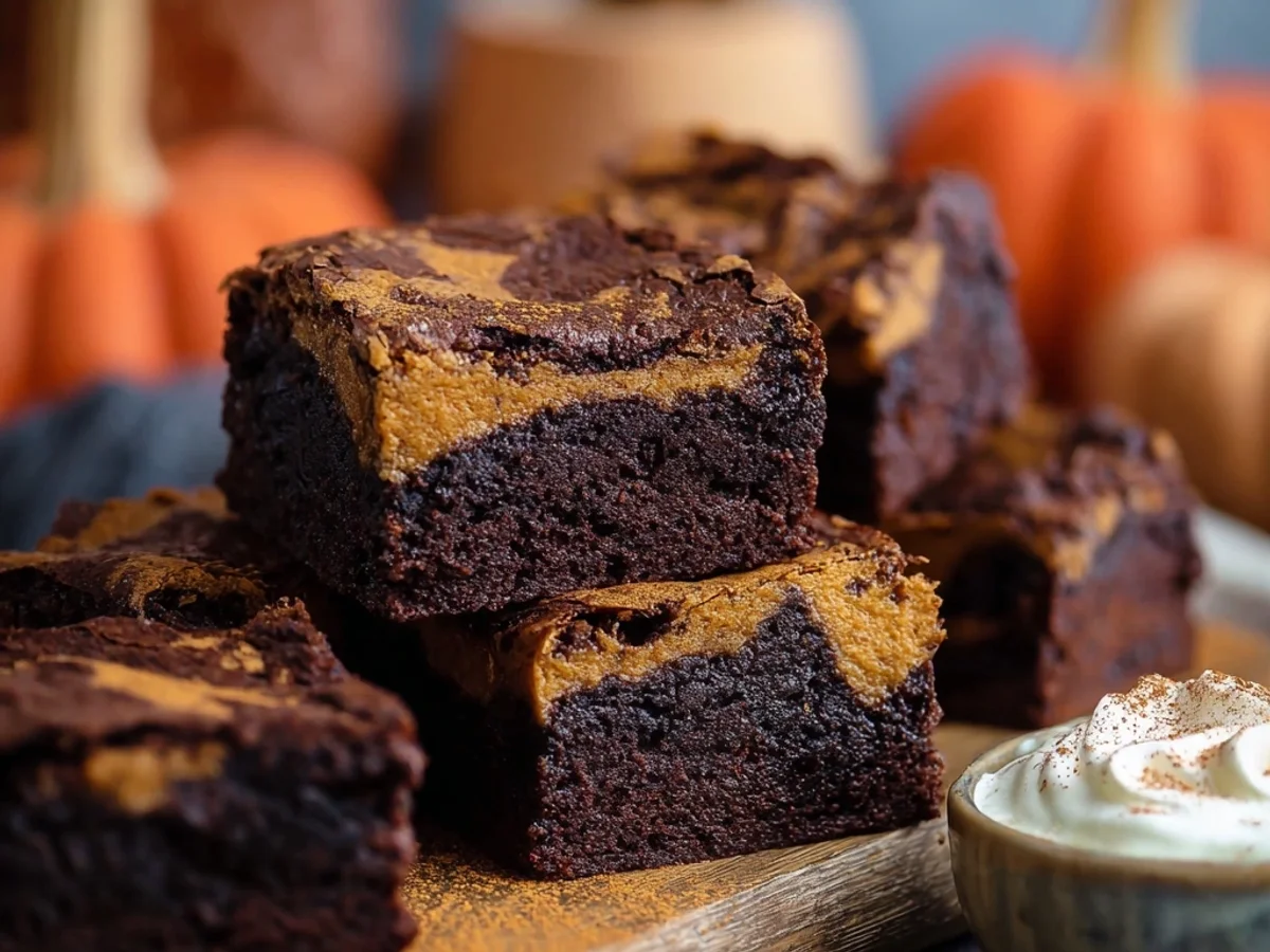 Rich Pumpkin Brownies: A Swirled Autumn Treat - Image 2