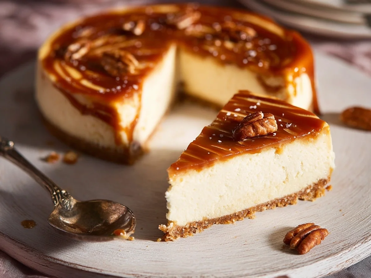 Rich Salted Caramel Cheesecake: A Decadent Treat - Image 2
