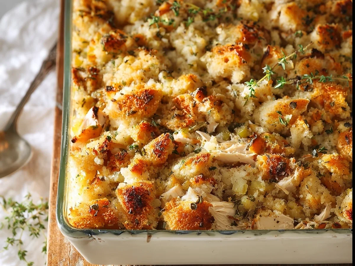 Rotisserie Chicken Stuffing Casserole: Hearty Weeknight Fix - Image 1