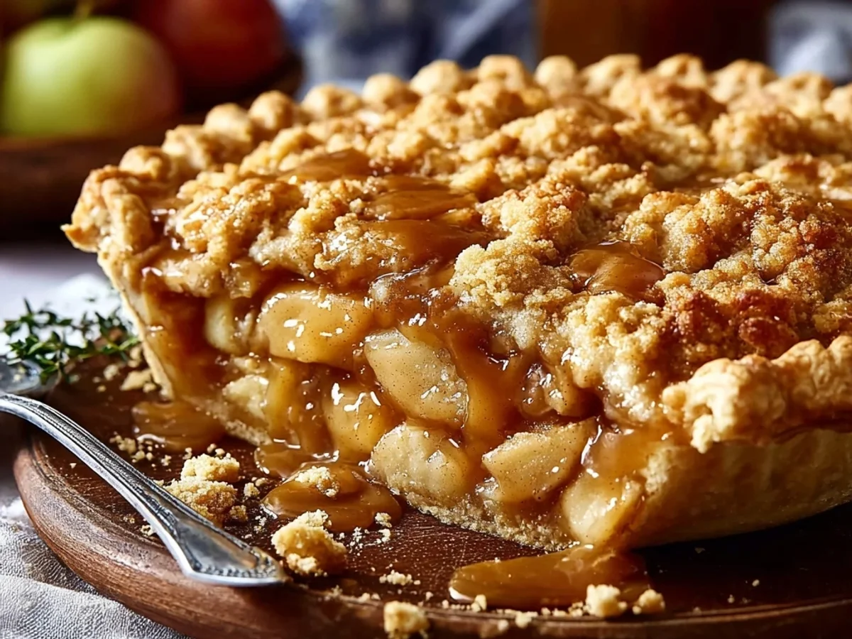 Rustic Caramel Apple Pie: A Sweet Autumn Slice - Image 2