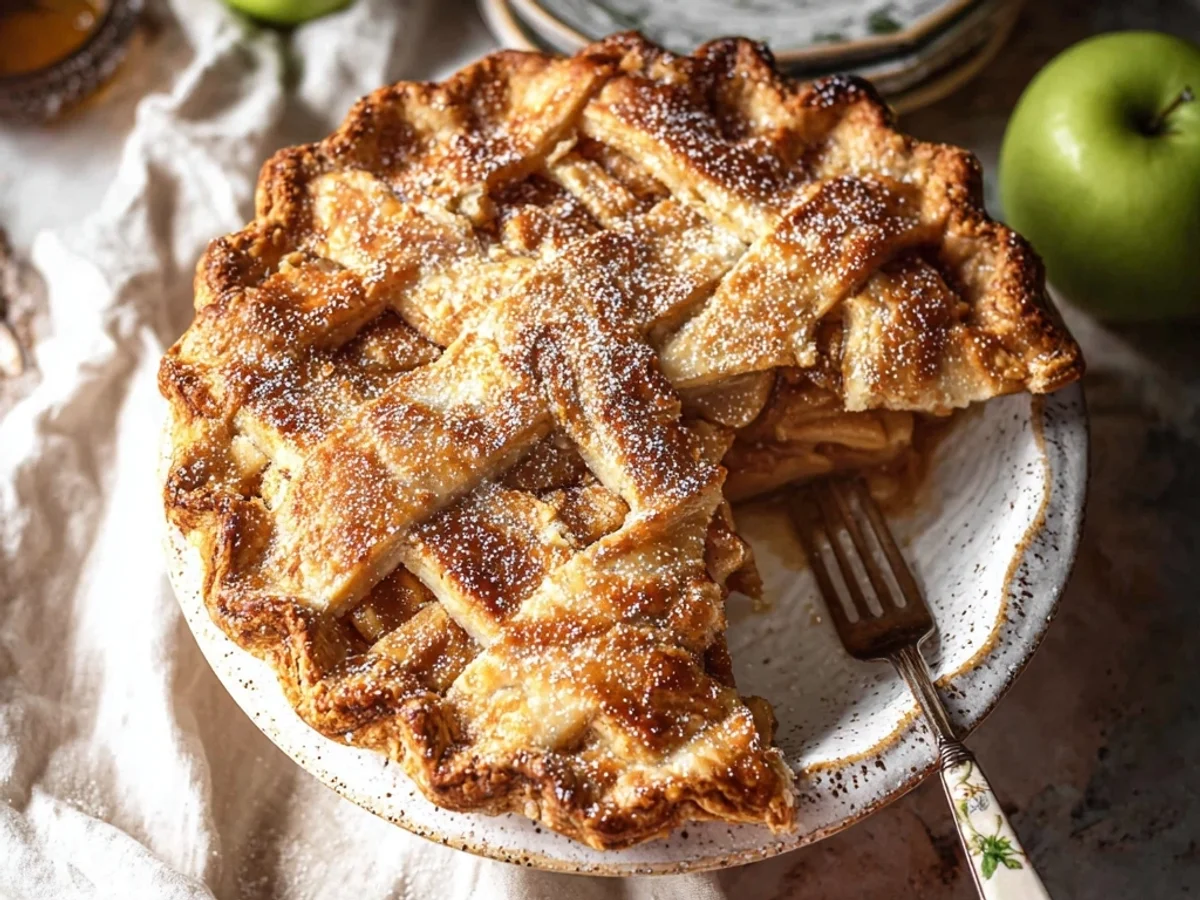 Rustic Classic Apple Pie Recipe with Spiced Apples - Image 1