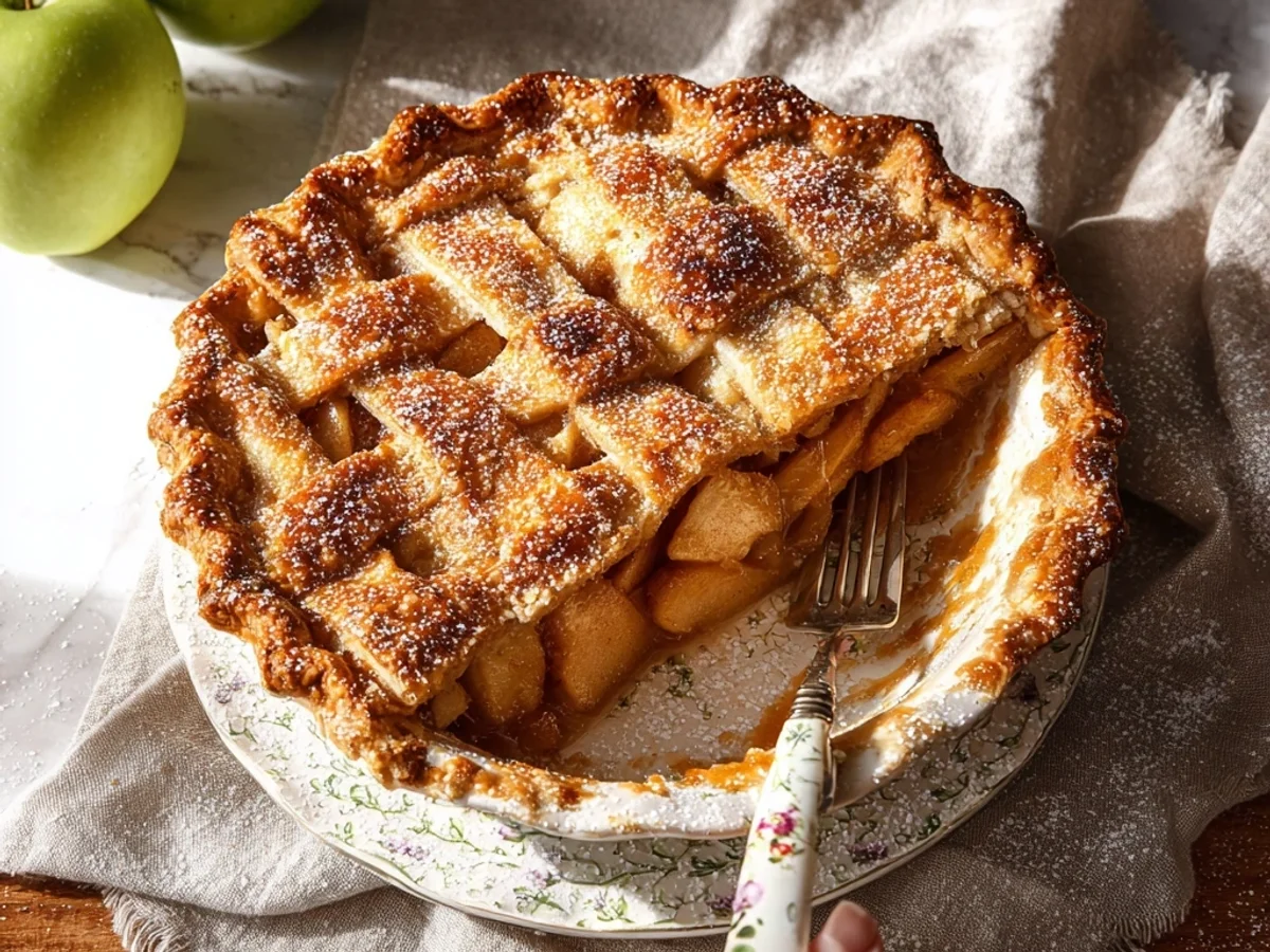 Rustic Classic Apple Pie Recipe with Spiced Apples - Image 2