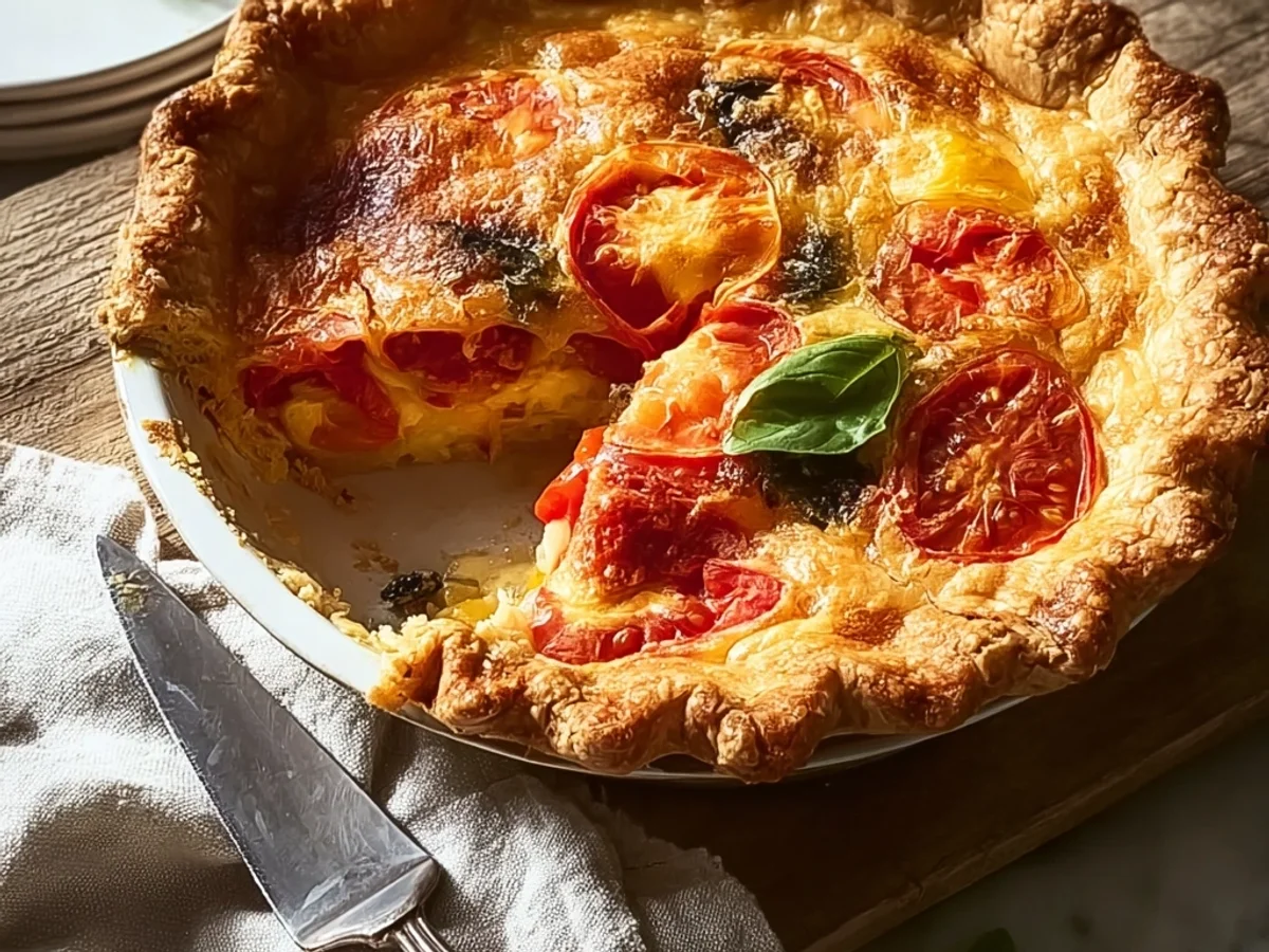 Rustic Easy Homemade Tomato Pie Recipe - Image 1