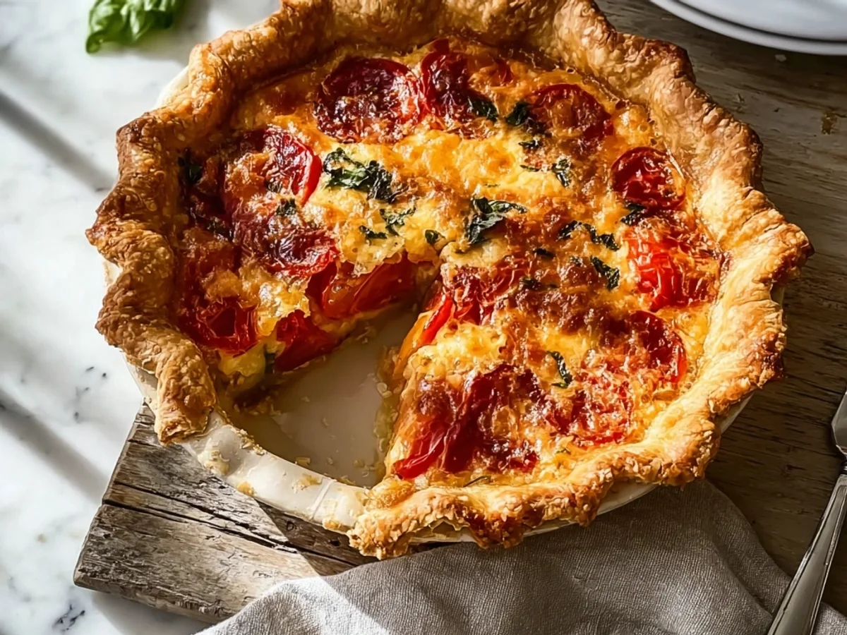 Rustic Easy Homemade Tomato Pie Recipe - Image 2