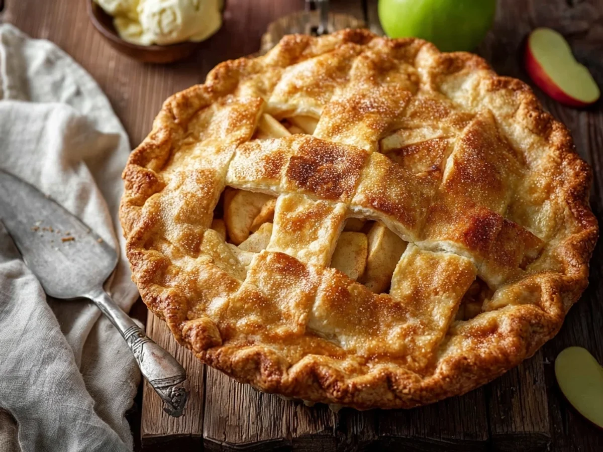Rustic Homemade Apple Pie: Flaky Crust, Spiced Filling - Image 2