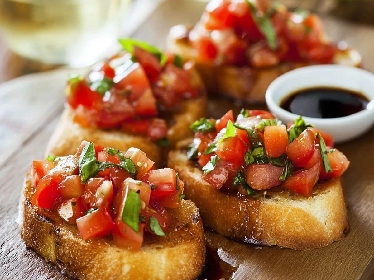 Rustic Italian Bruschetta: Fresh Tomato & Basil Bites - Image 1
