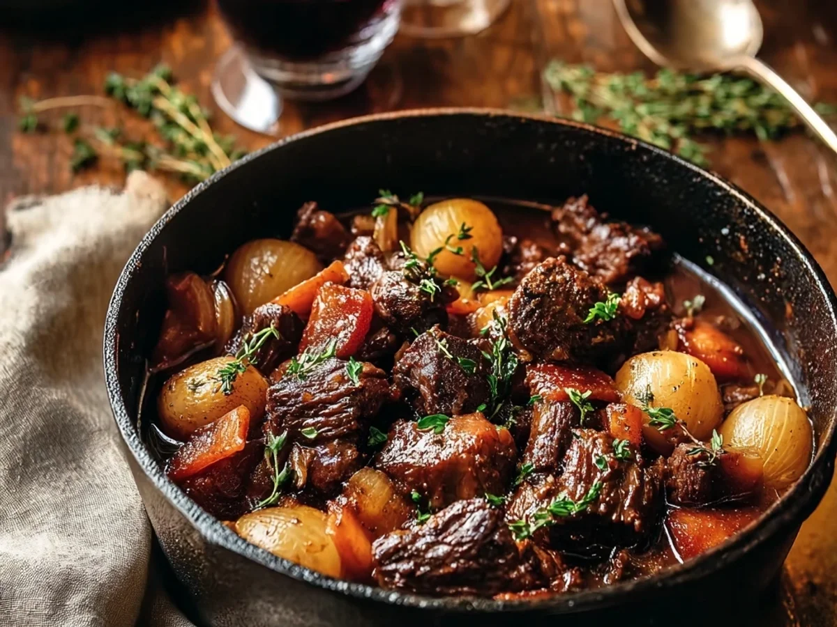Rustic One Pot Beef Bourguignon, Simple & Rich - Image 1