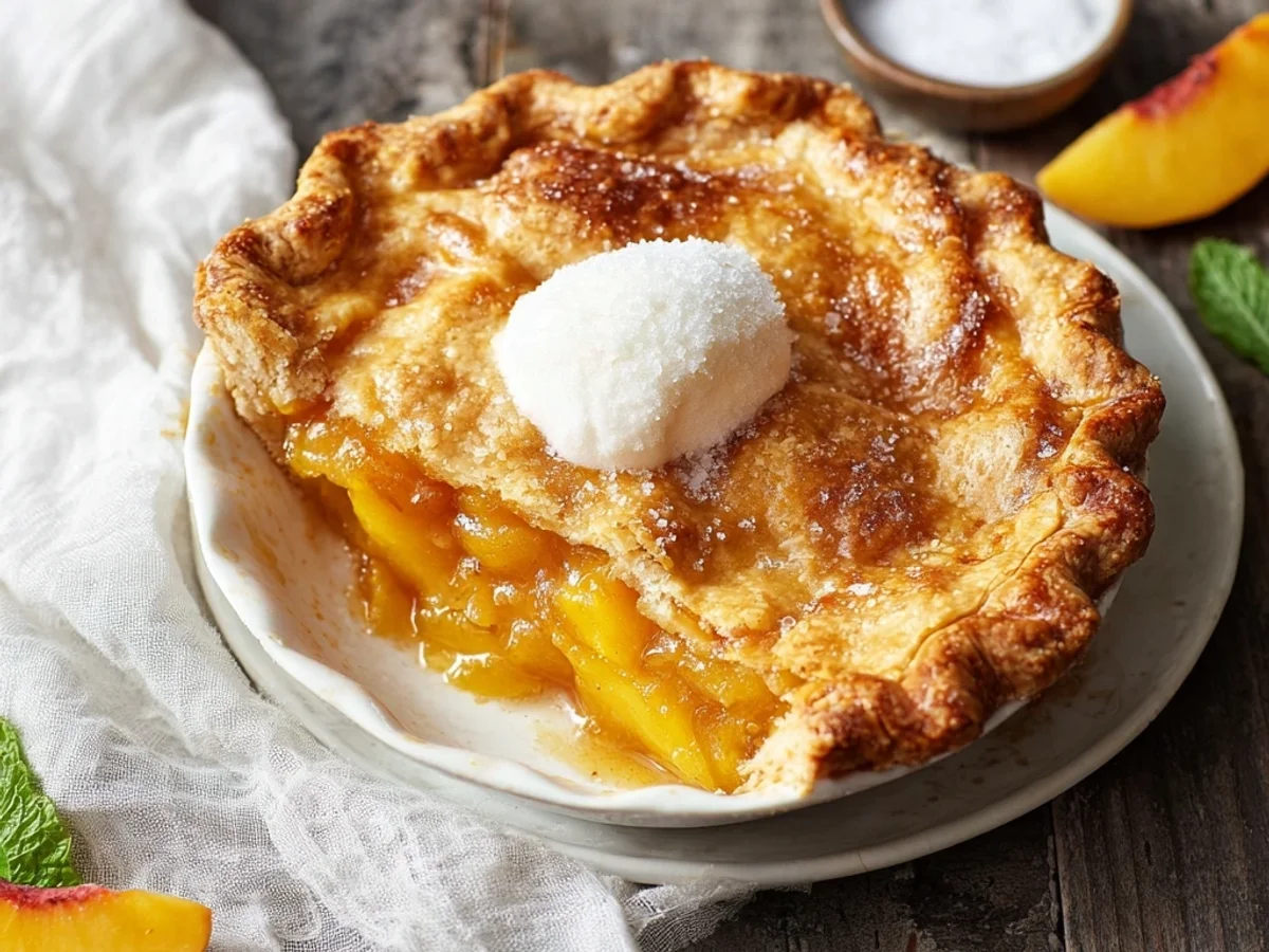 Rustic Peach Pie with a Secret Ingredient: A Summer Delight - Image 2