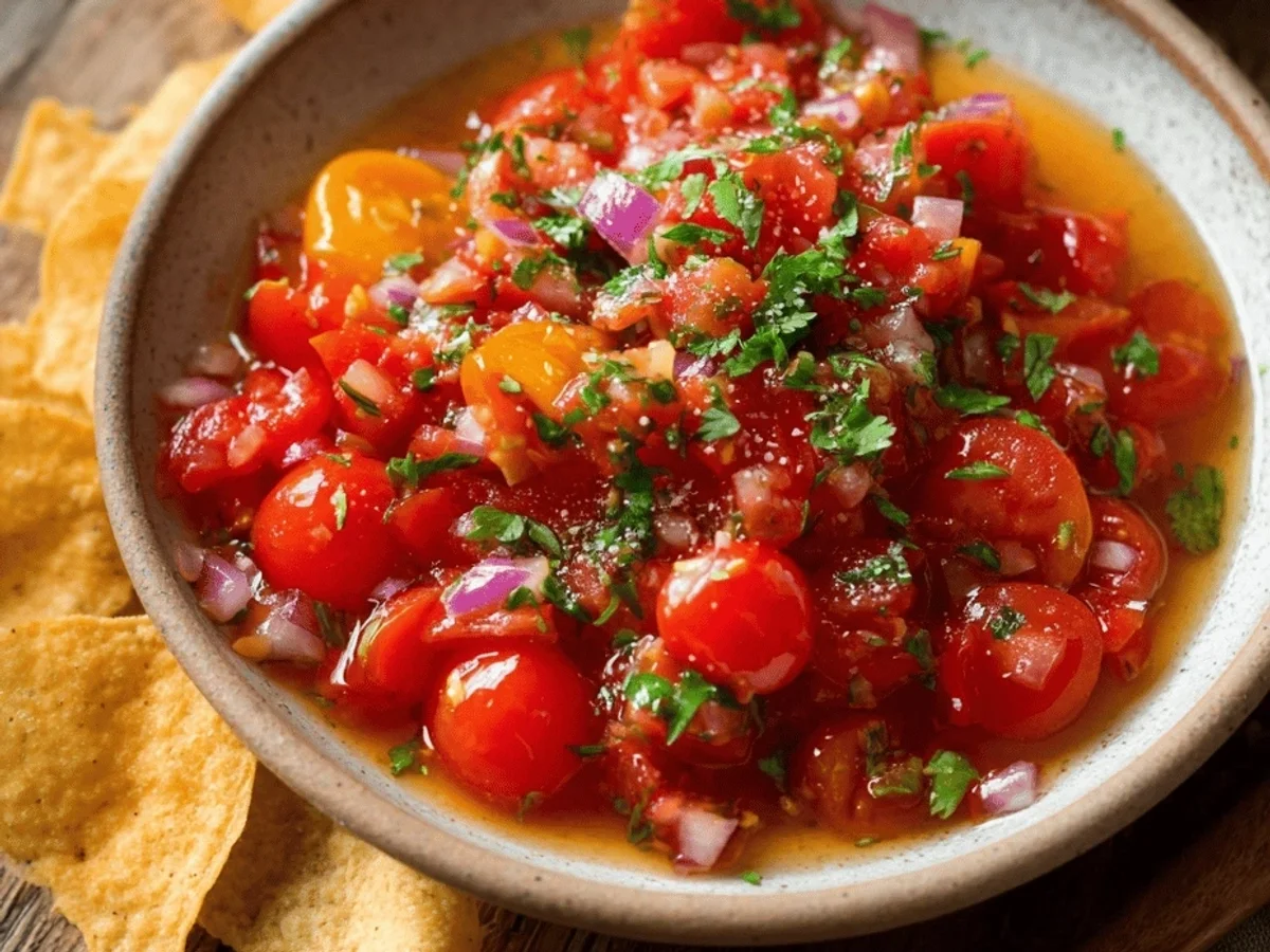 Rustic Roasted Cherry Tomato Salsa with Tangy Lime - Image 1