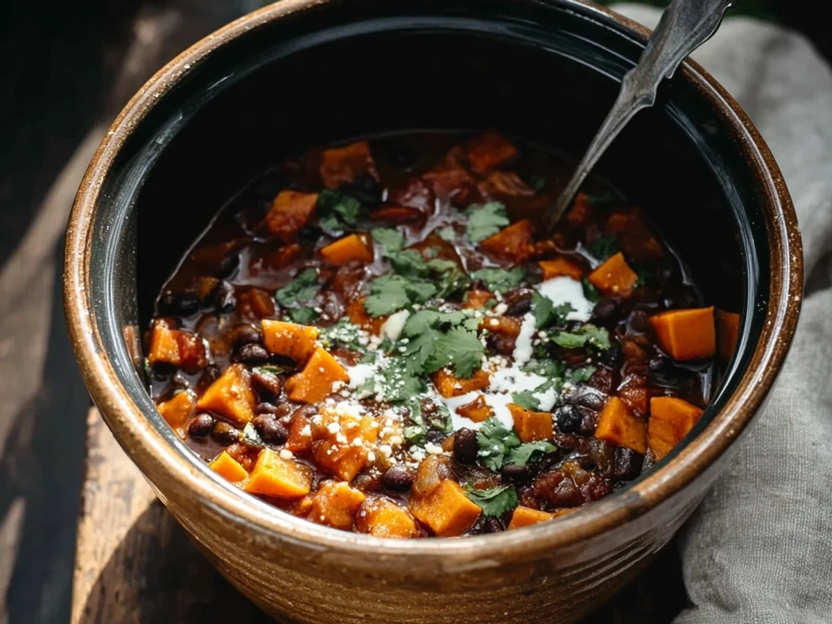 Simple Crock Pot Sweet Potato Black Bean Chili - Image 2