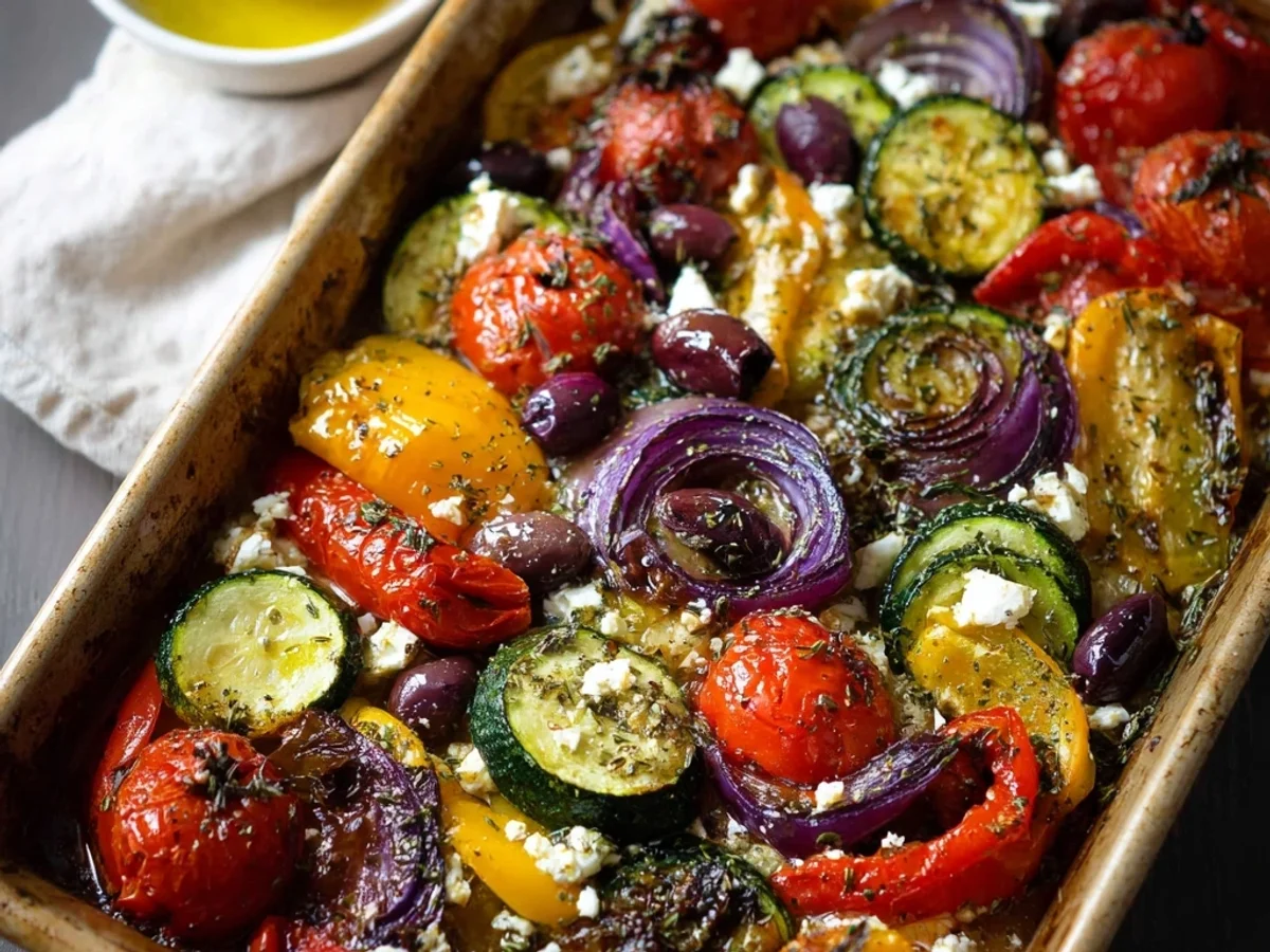 Simple One Pan Greek Vegetables: Easy Weeknight Meal - Image 1