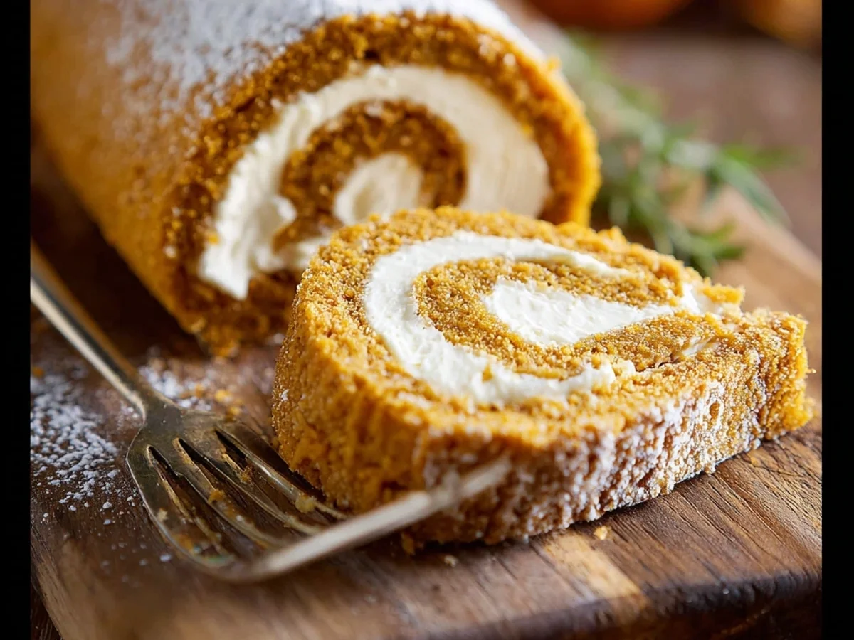 Simple Pumpkin Roll: Spiced Cream Cheese Swirl - Image 1