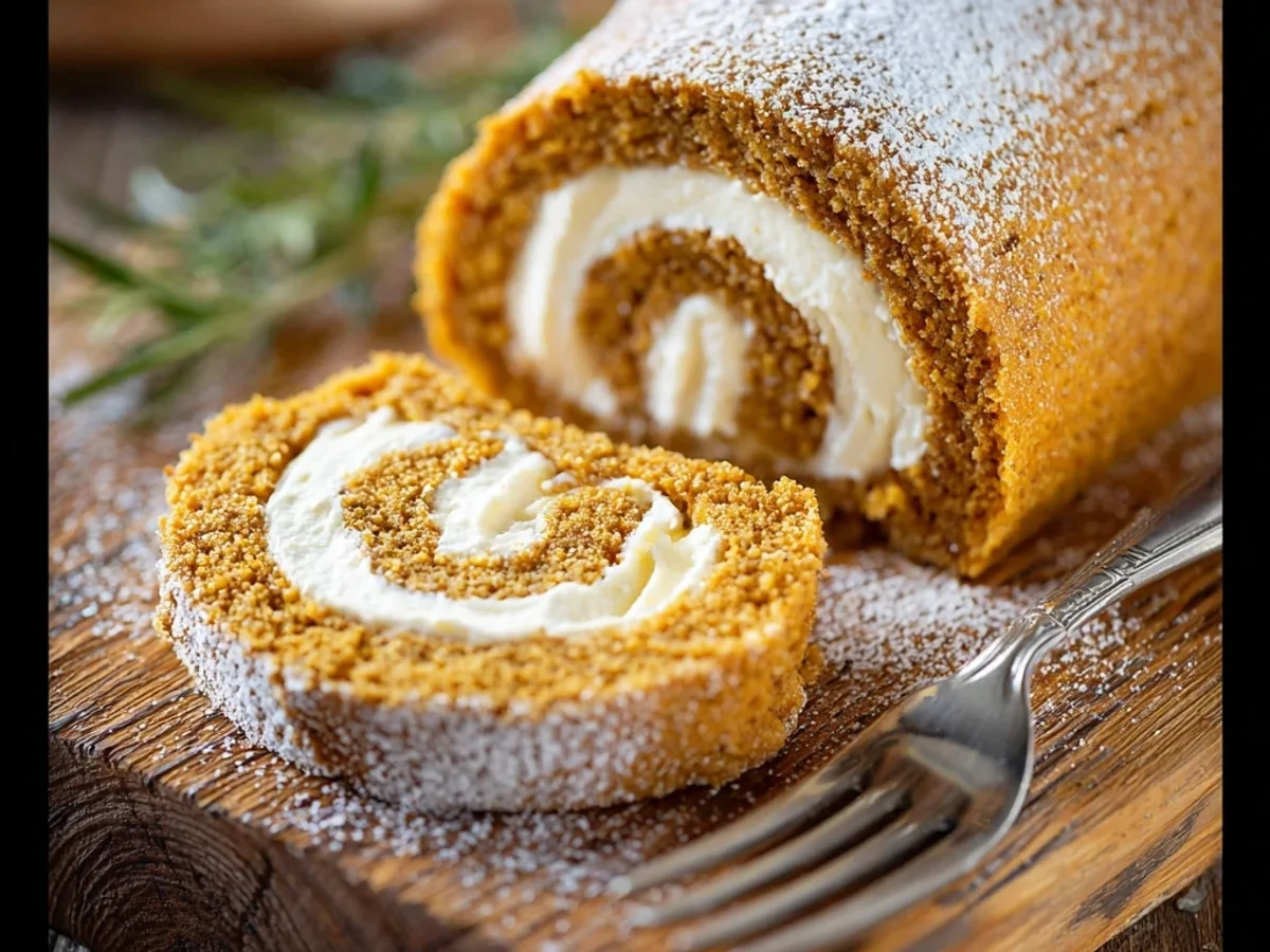 Simple Pumpkin Roll: Spiced Cream Cheese Swirl - Image 2