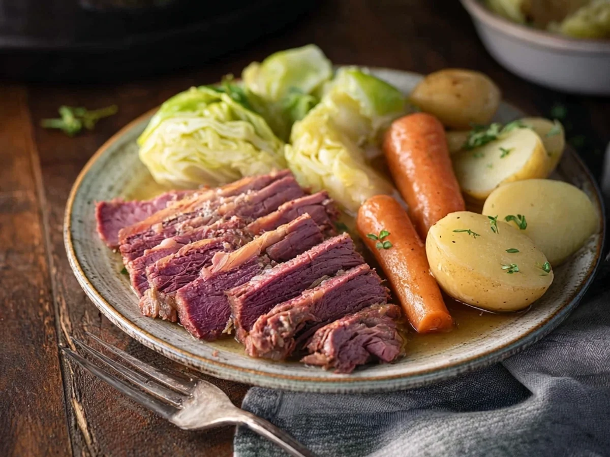 Simple Slow Cooker Corned Beef with Cabbage - Image 2