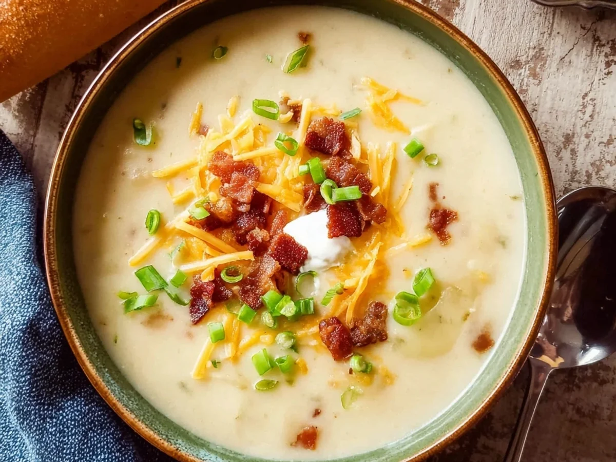 Slow Cooker Potato Soup: Hearty Loaded Baked Style - Image 1