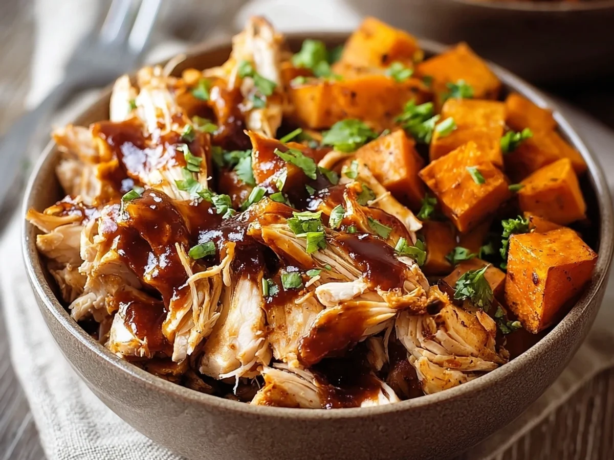 Smoky BBQ Chicken Roasted Sweet Potato Bowls - Image 1