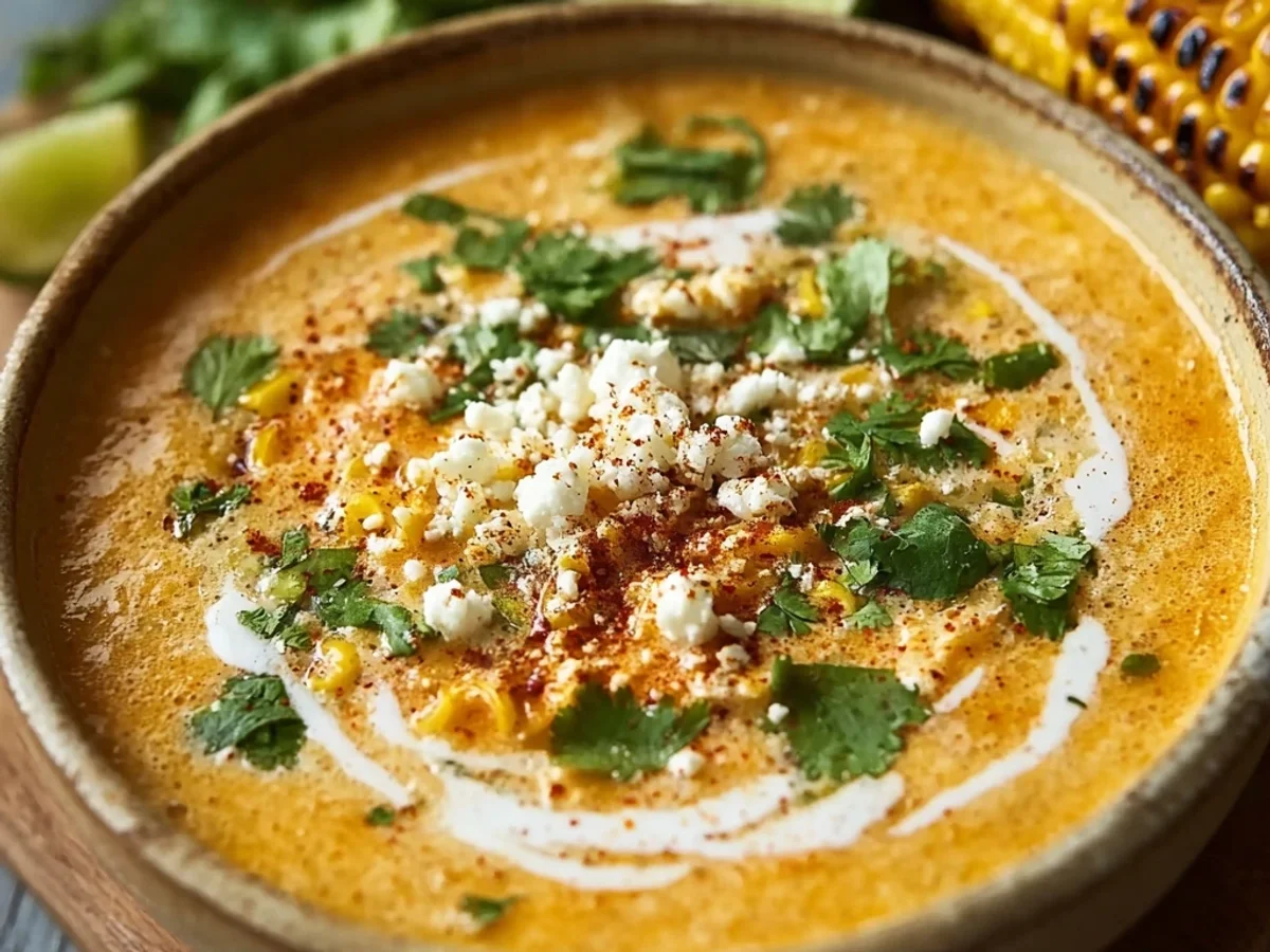 Smoky Mexican Street Corn Soup: A Comforting Bowl - Image 1