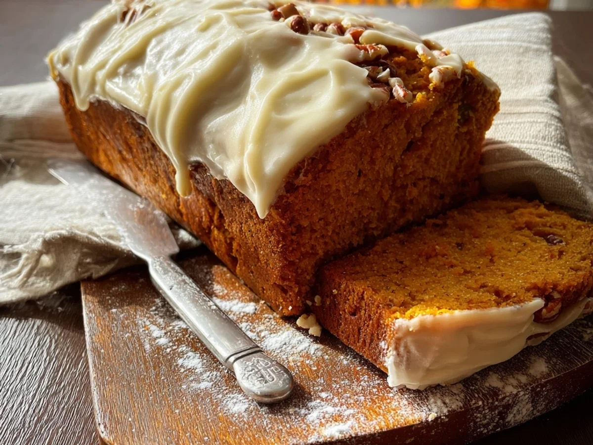 Spiced Frosted Pumpkin Bread: A Fall Favorite - Image 1