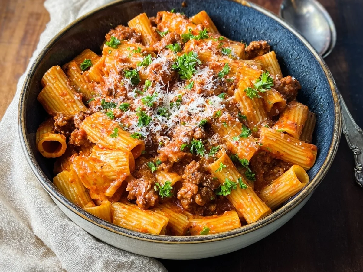Spicy Beef Sausage Rigatoni: A Hearty Weeknight Meal - Image 1