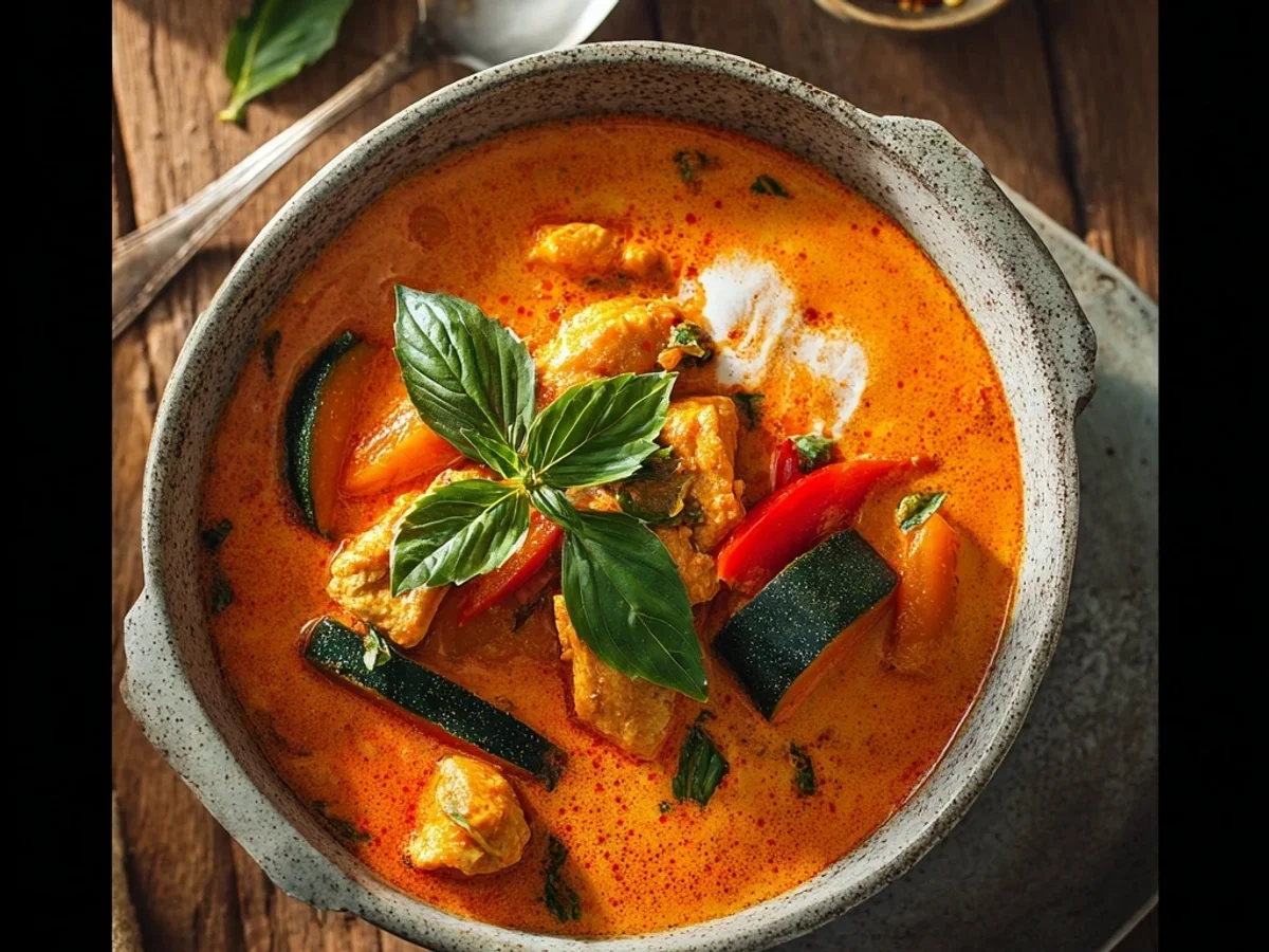 Spicy Red Thai Curry with Chicken and Kabocha Squash - Image 1
