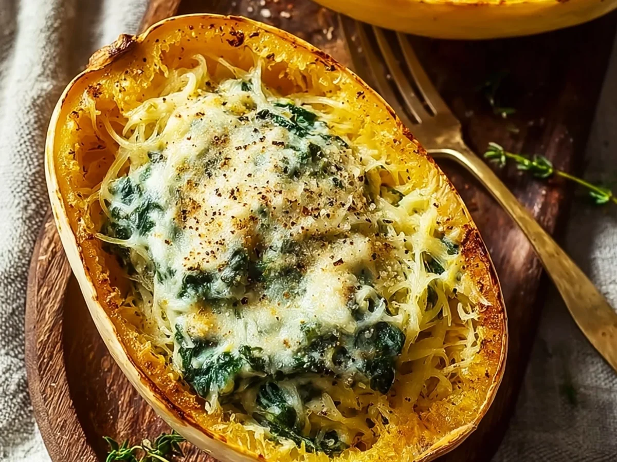 Spinach Stuffed Spaghetti Squash: Savory & Simple - Image 1