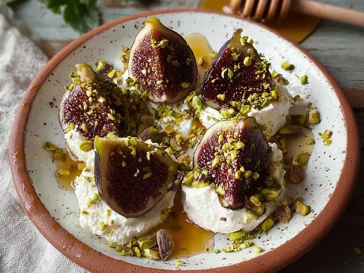 Sweet Figs with Ricotta, Pistachios & Honey - Image 1