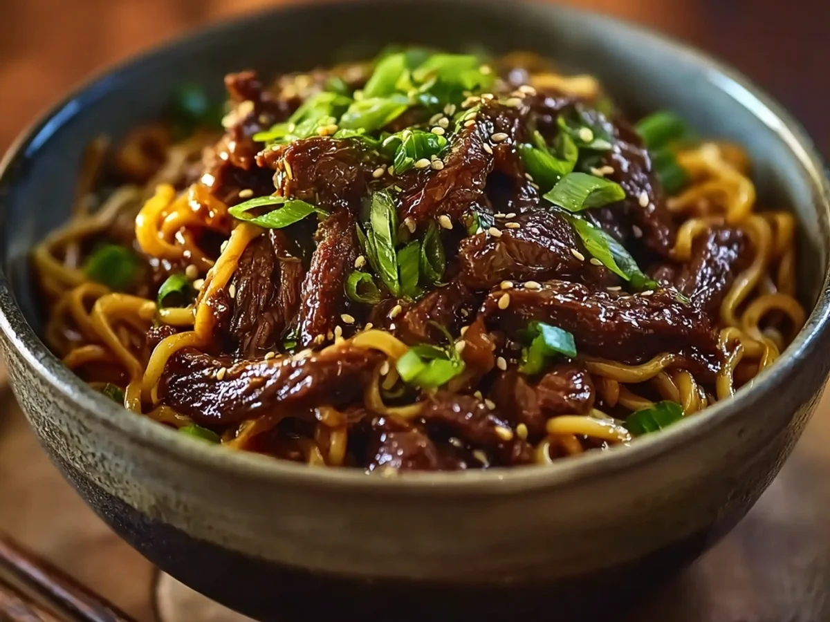 Sweet & Savory Sticky Beef Noodles for Dinner - Image 2
