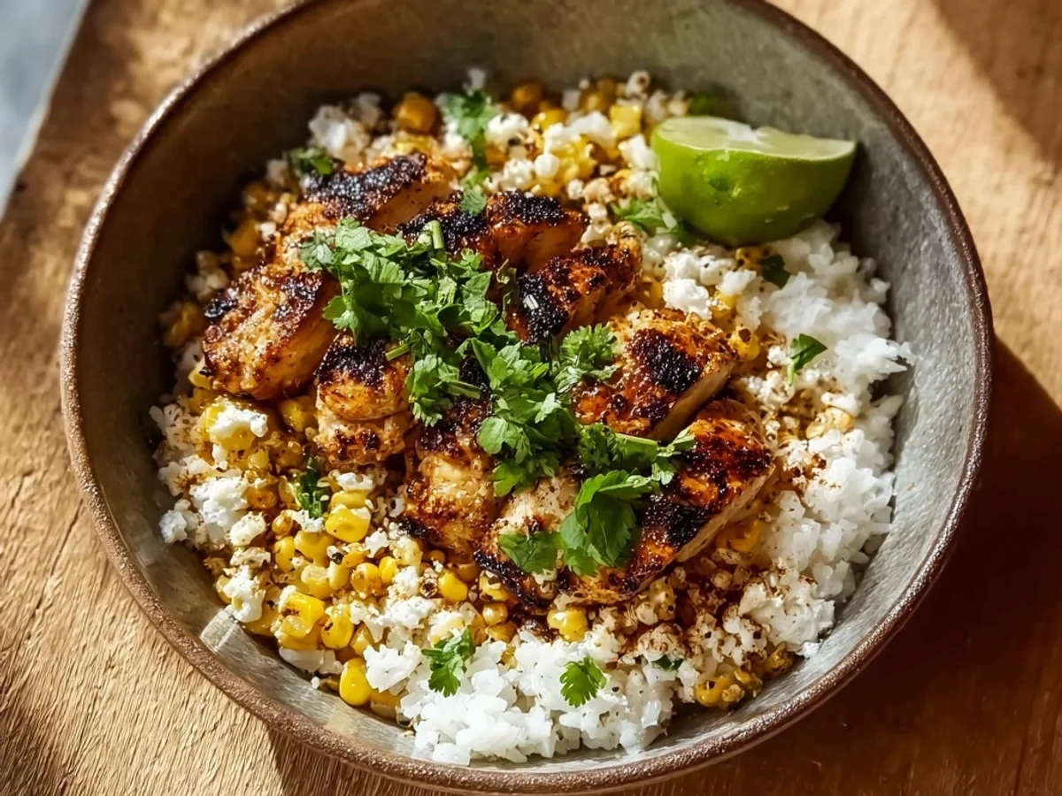 Tangy Street Corn Chicken Rice Bowl Magic - Image 1