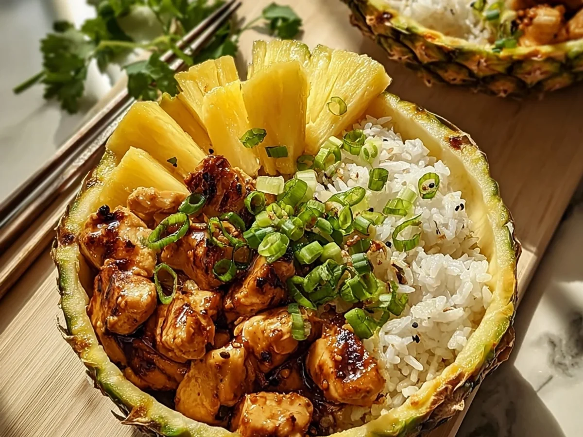 Tangy Teriyaki Chicken Pineapple Bowls: A Tropical Escape - Image 2