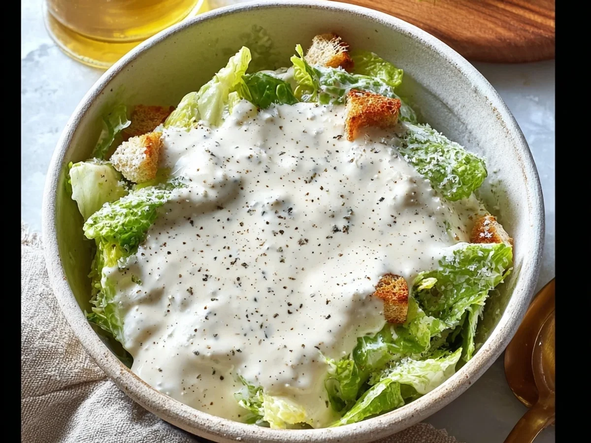 Tangy Vegetarian Caesar Dressing: A Dairy-Free Twist - Image 1
