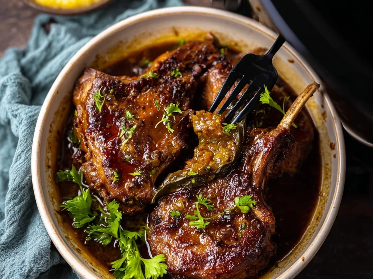 Tender Crock Pot Mississippi Lamb Chops