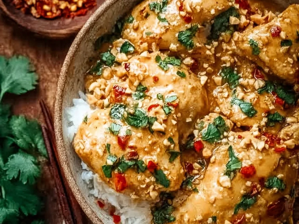 Tender Crockpot Thai Peanut Chicken: Weeknight Flavor - Image 2
