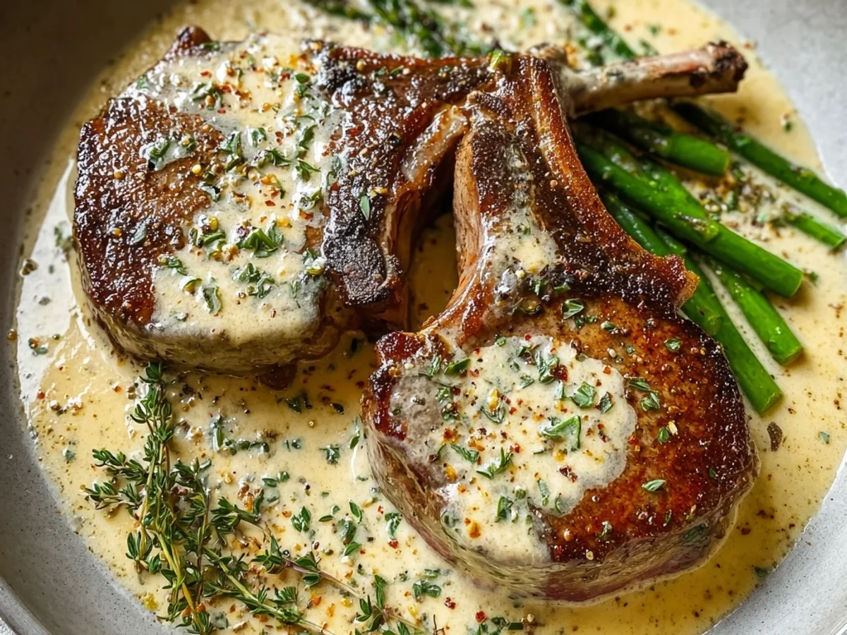 Tender Lamb Chops in Creamy Garlic Sauce - Image 2