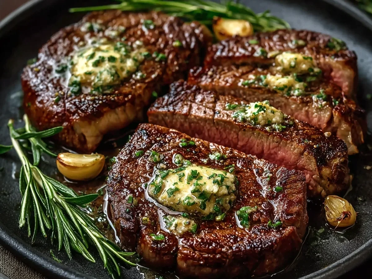 Tender Pan-Seared Steak with Garlic Butter - Image 1