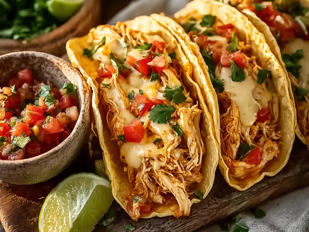 Tender Slow Cooker Queso Chicken Tacos for Busy Nights - Image 2