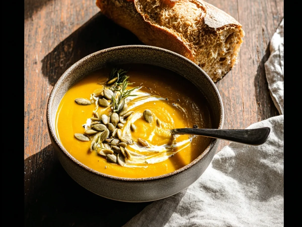 Velvety Roasted Kabocha Squash Soup: Harvest Warmth - Image 1