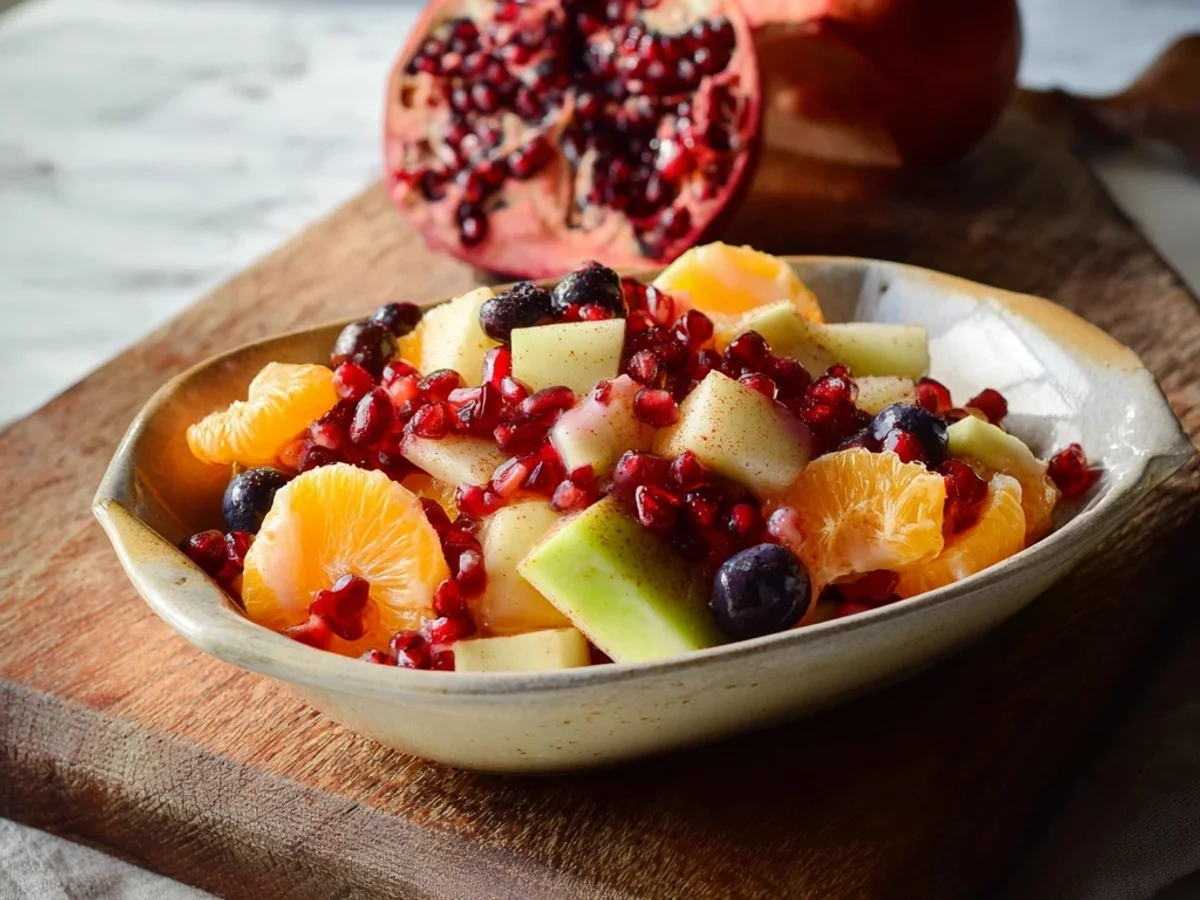 Winter Fruit Salad with Creamy Vanilla Dressing - Image 1