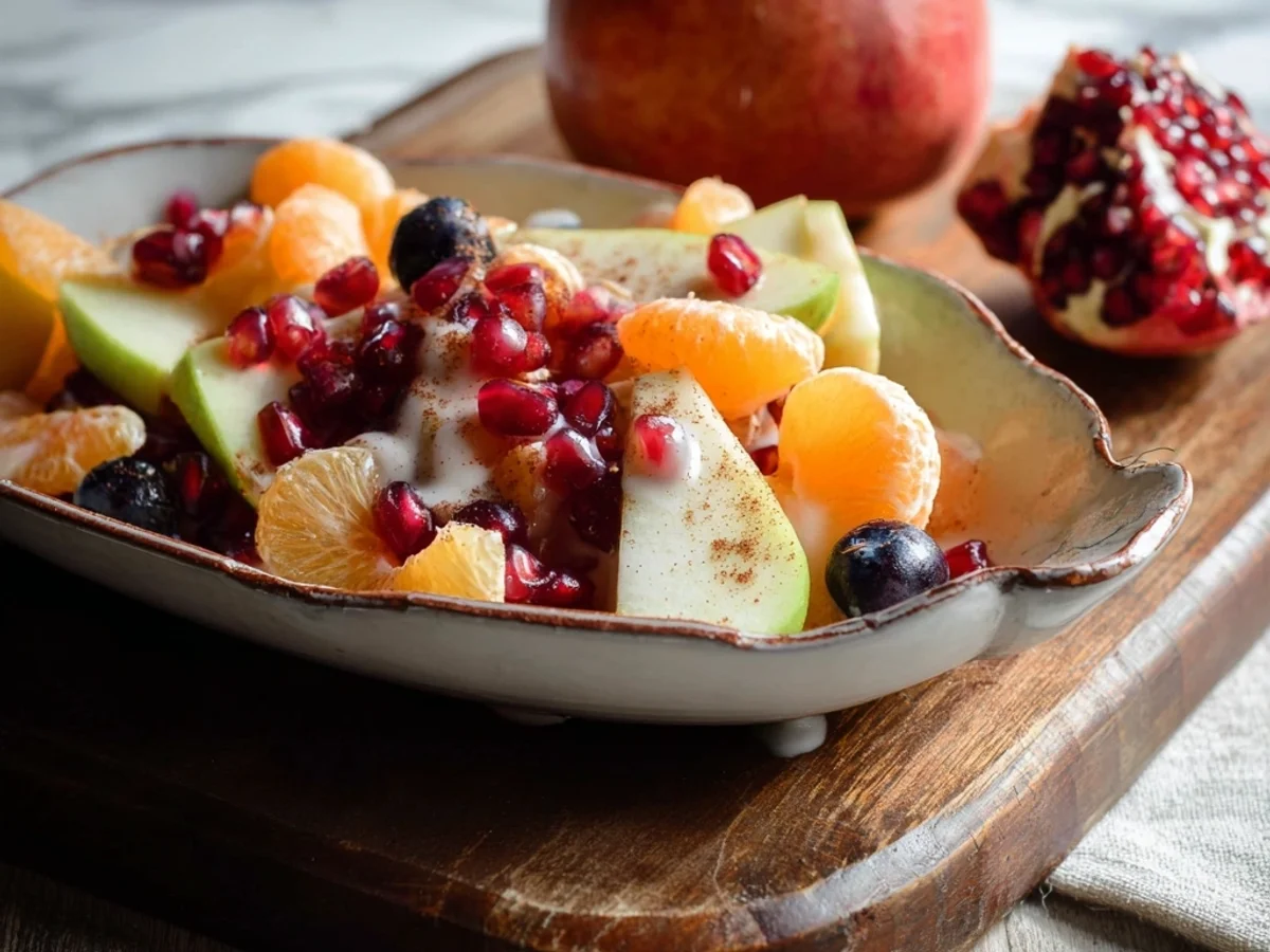 Winter Fruit Salad with Creamy Vanilla Dressing - Image 2