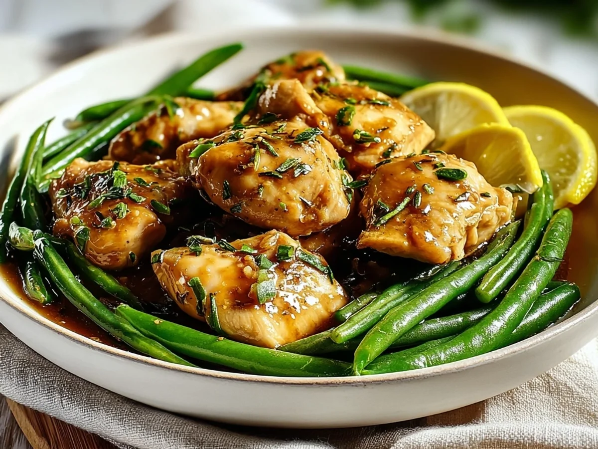 Zesty Lemon Garlic Chicken Skillet with Green Beans - Image 1